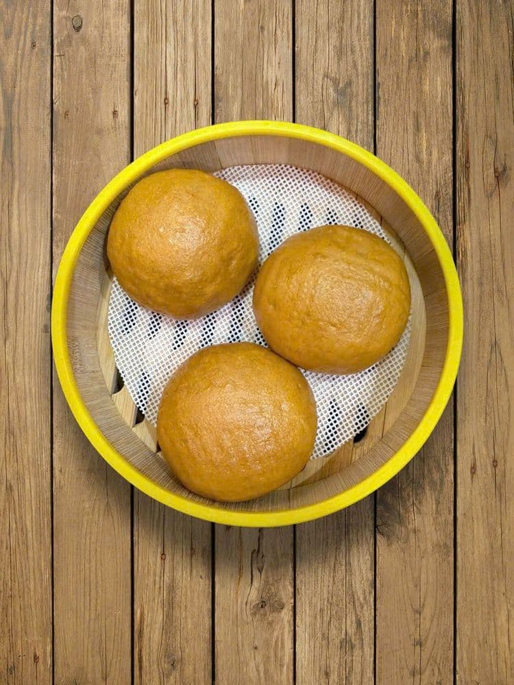 Bánh bao óc chó nhân khoai tím 