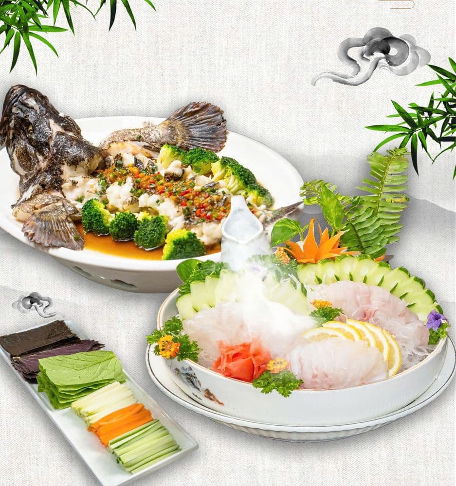 Cá song ( Hấp long phụng, sashimi)