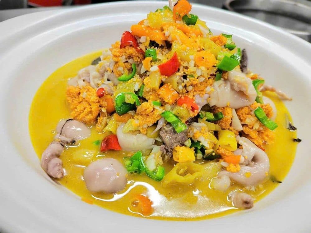 Lòng trứng cá nồi khô