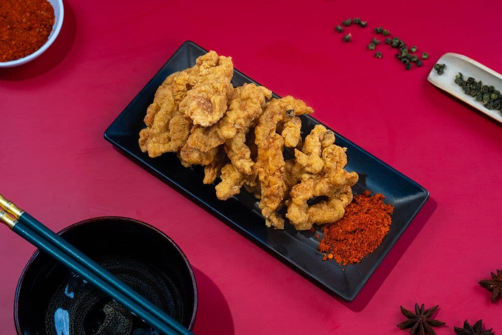 Ba chỉ chiên giòn hoa tiêu