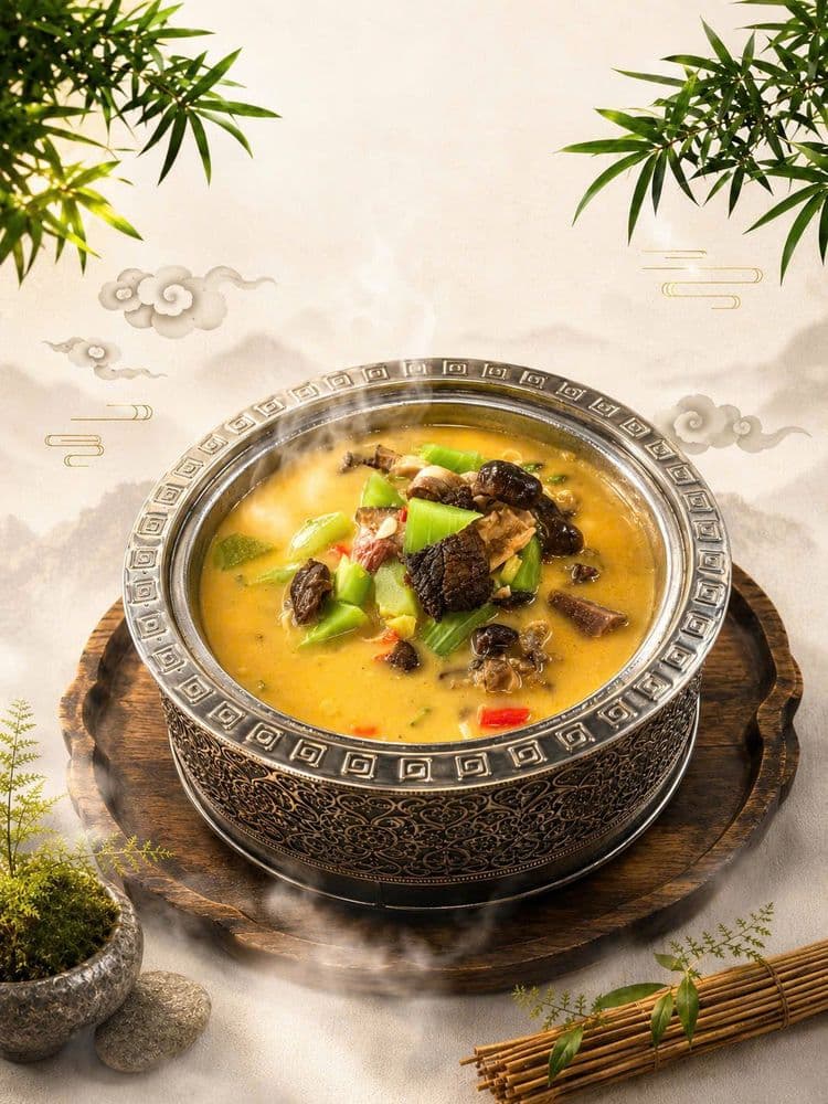 Chân giò gác bếp hầm ngó xuân