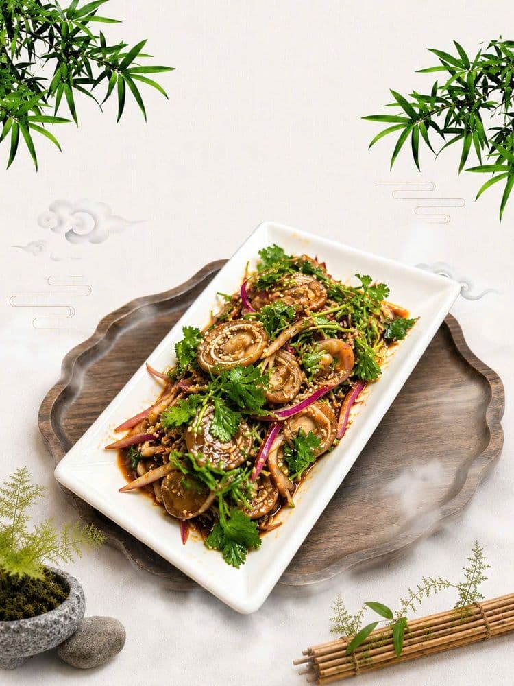 Nộm tai heo thái lát trộn dầu cay